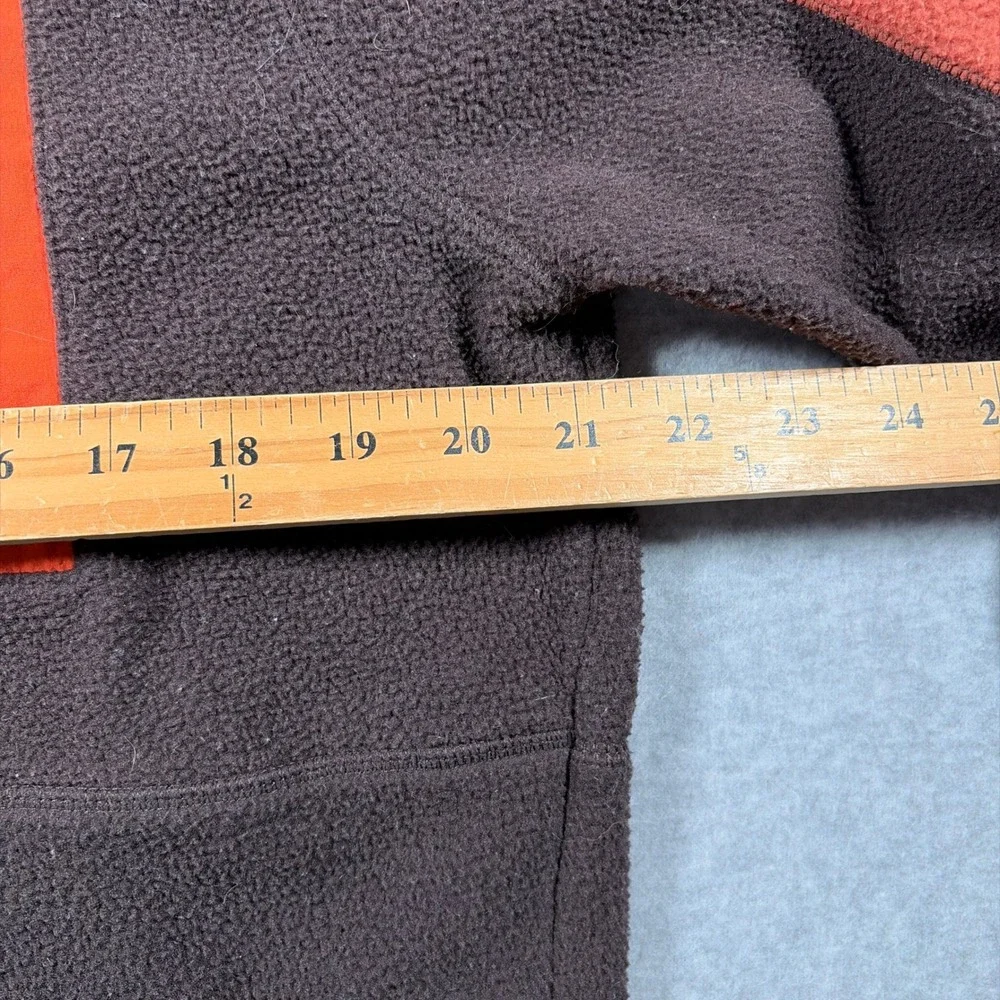 Cotopaxi Abrazo Fleece Pullover Men Medium Brown Orange Colorblock Quarter Zip
